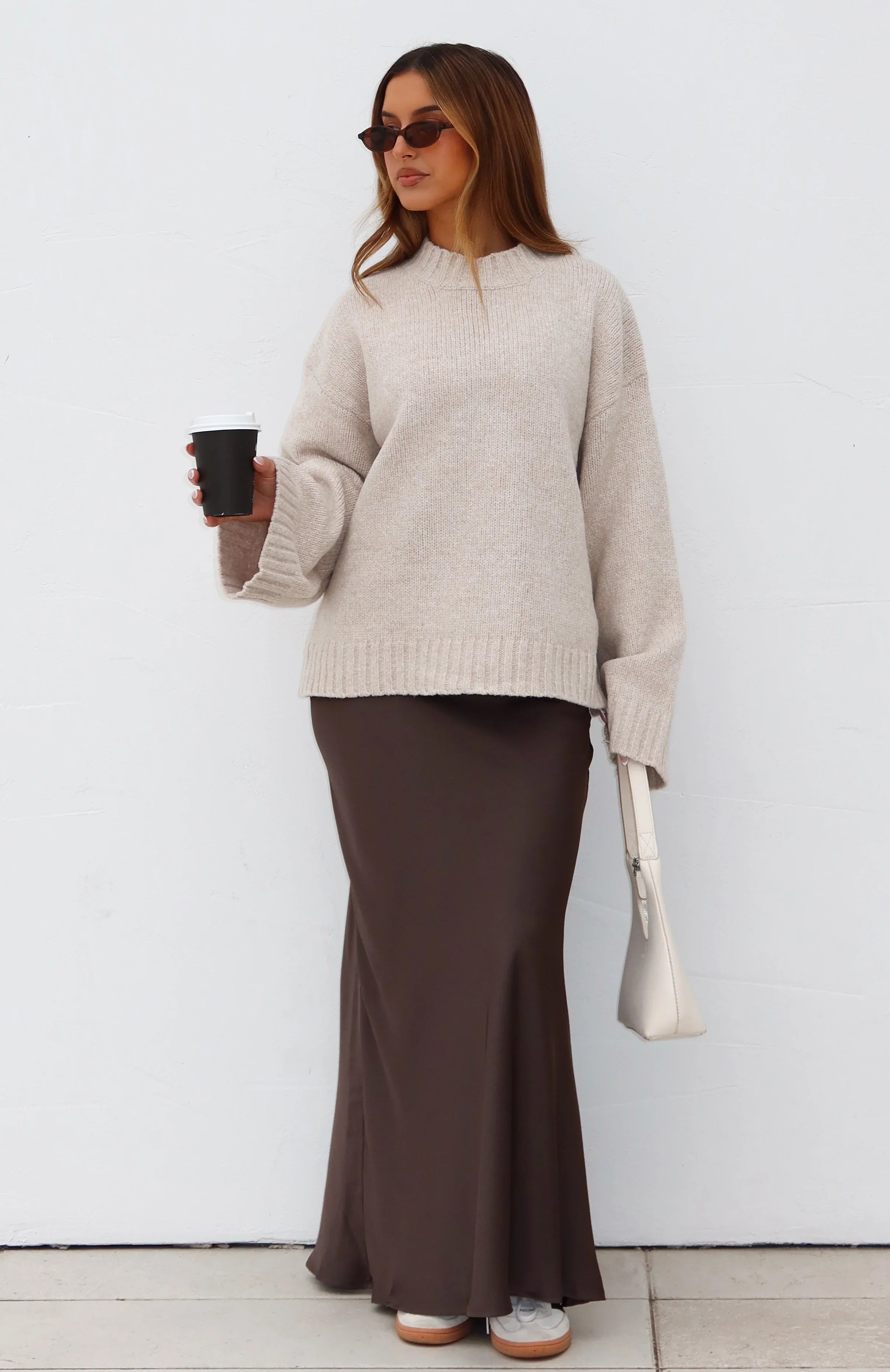 Keep Coming Back Maxi Skirt Charcoal